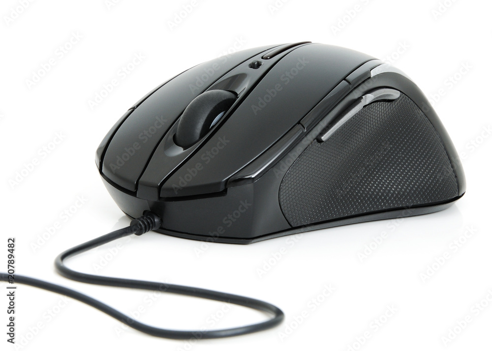 Black computer mouse Black computer mouse