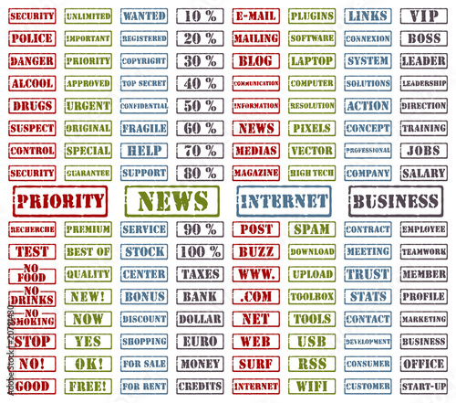 color english stamp words 1