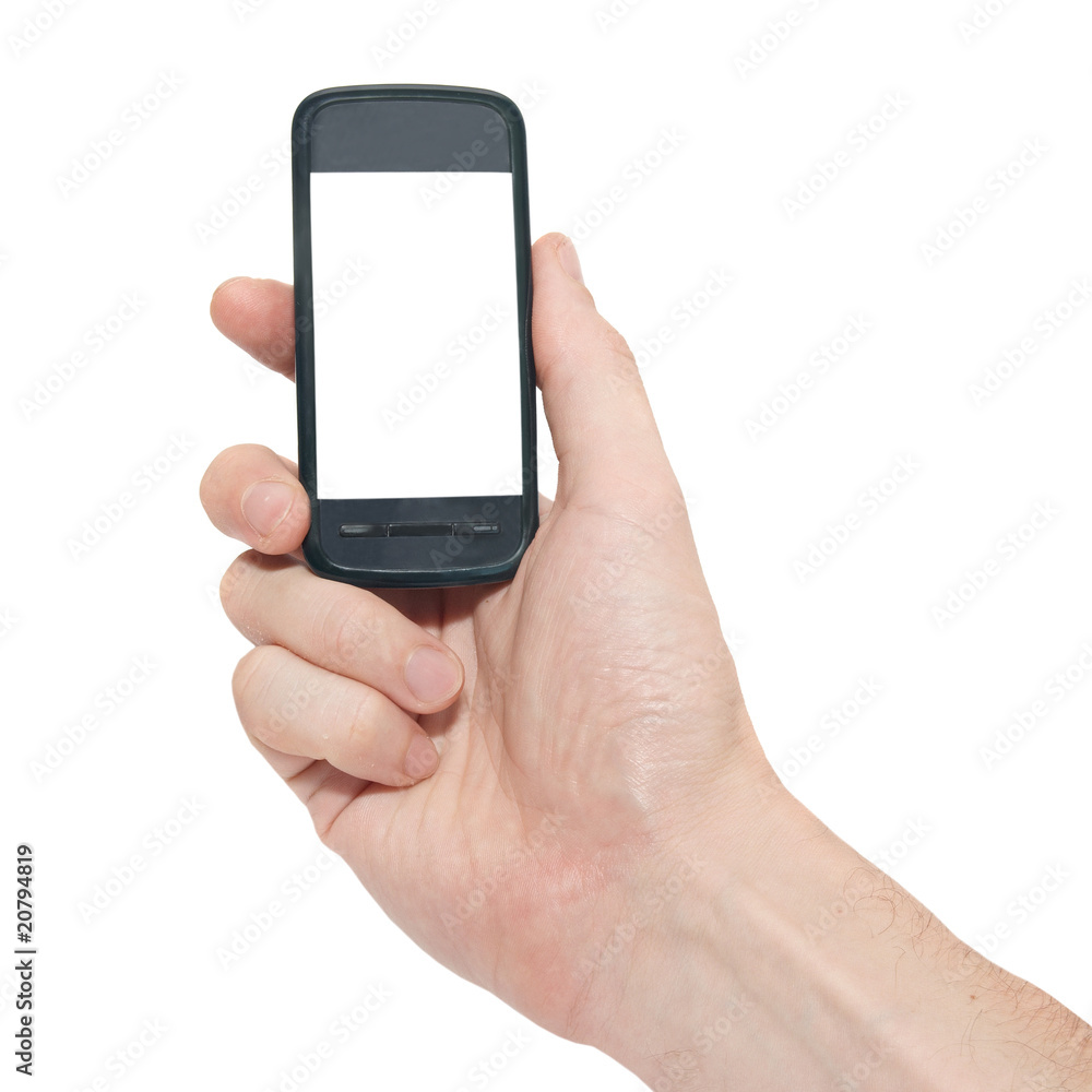 Mobile phone in the hand Mobile phone in the hand