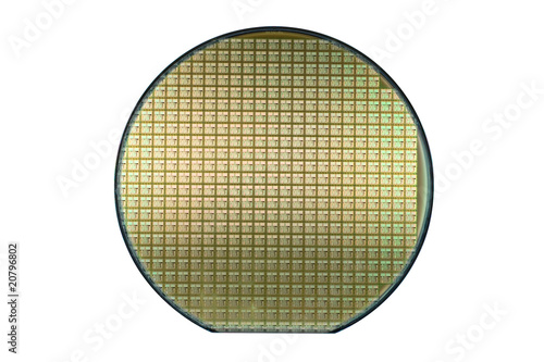 Wafer on white with clipping path