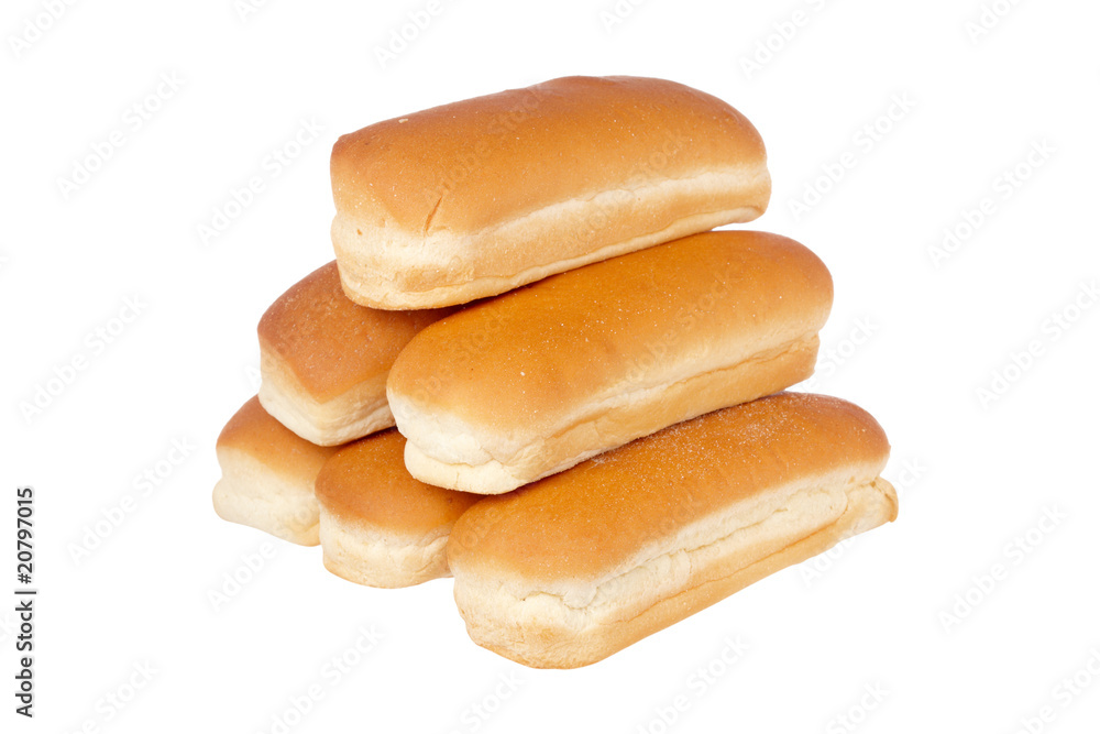 Pile of buns for hot dog
