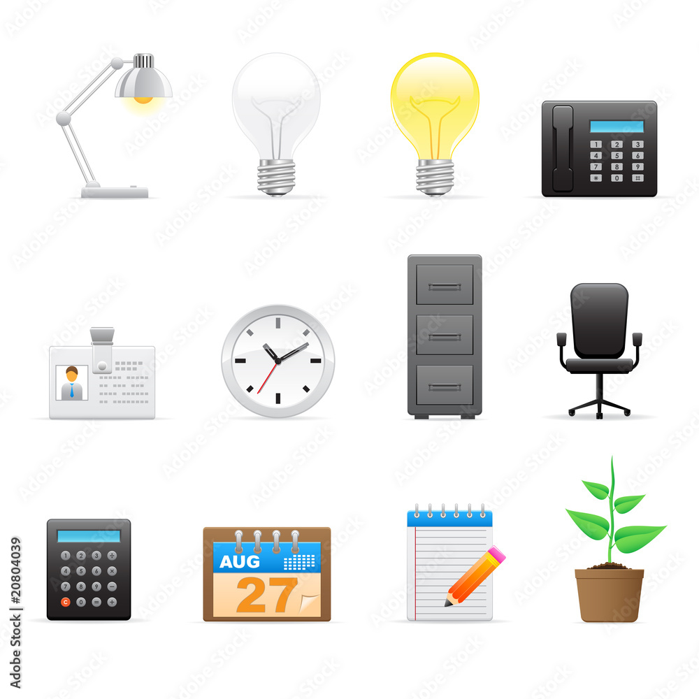 Office icons set Office icons set