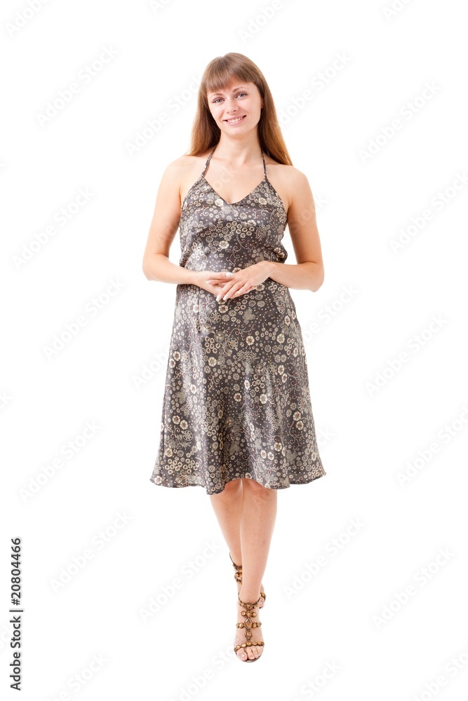 Beautiful woman in dress