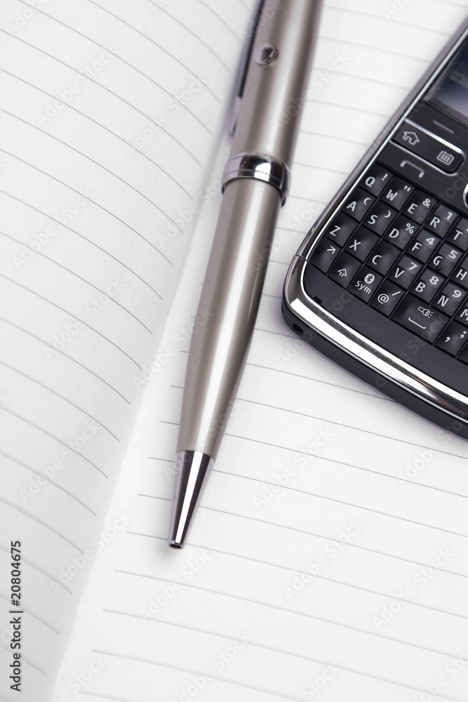 Pen and cellphone Pen and cellphone