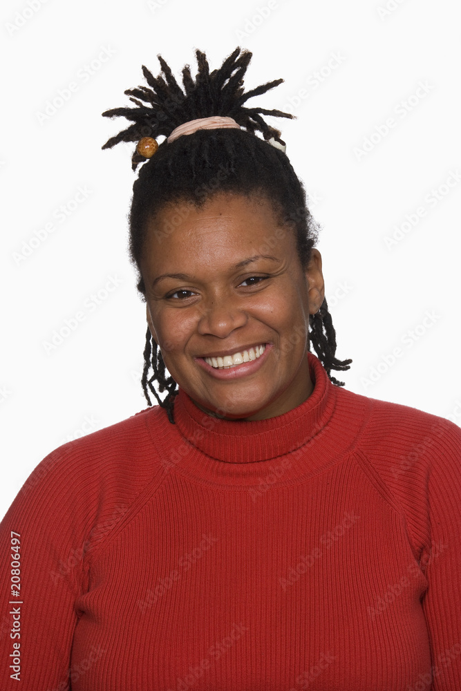 Portrait of African American Woman. Isolated. Portrait of African American Woman. Isolated.