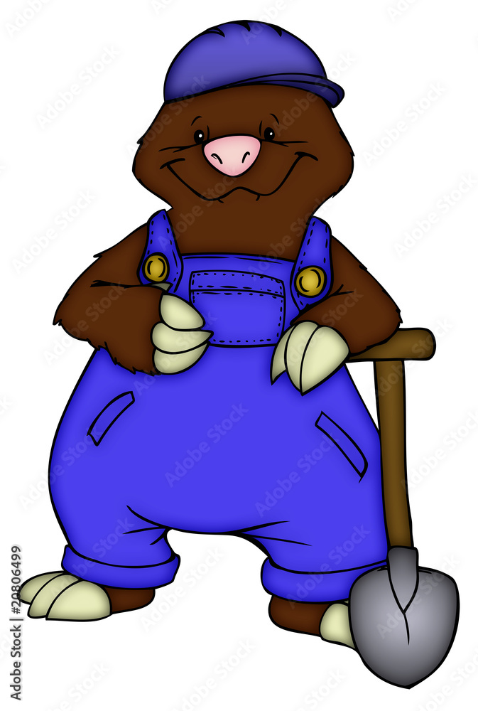 Maulwurf, Bauarbeiter, Gärtner, graben, buddeln StockIllustration