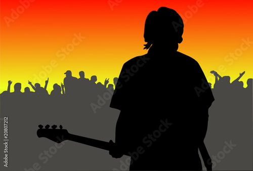musician appears on stage