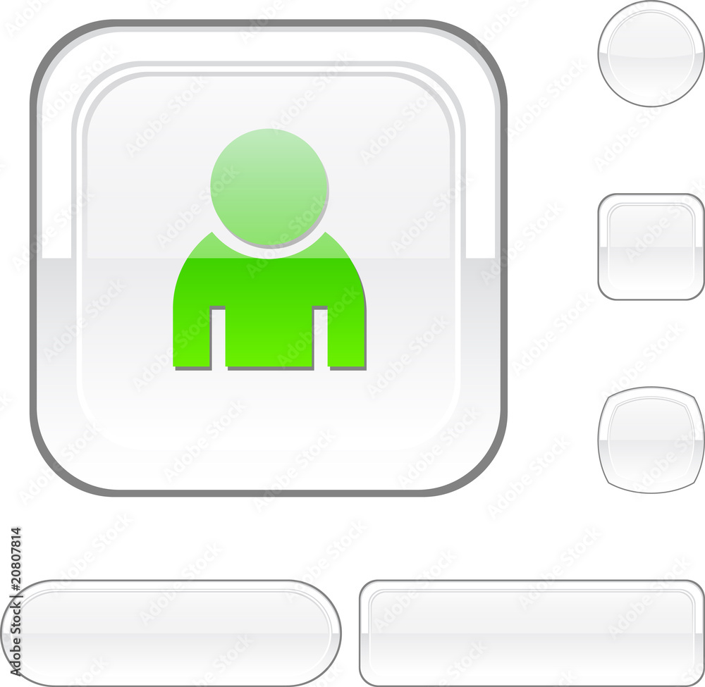 Person white button. Person white button.