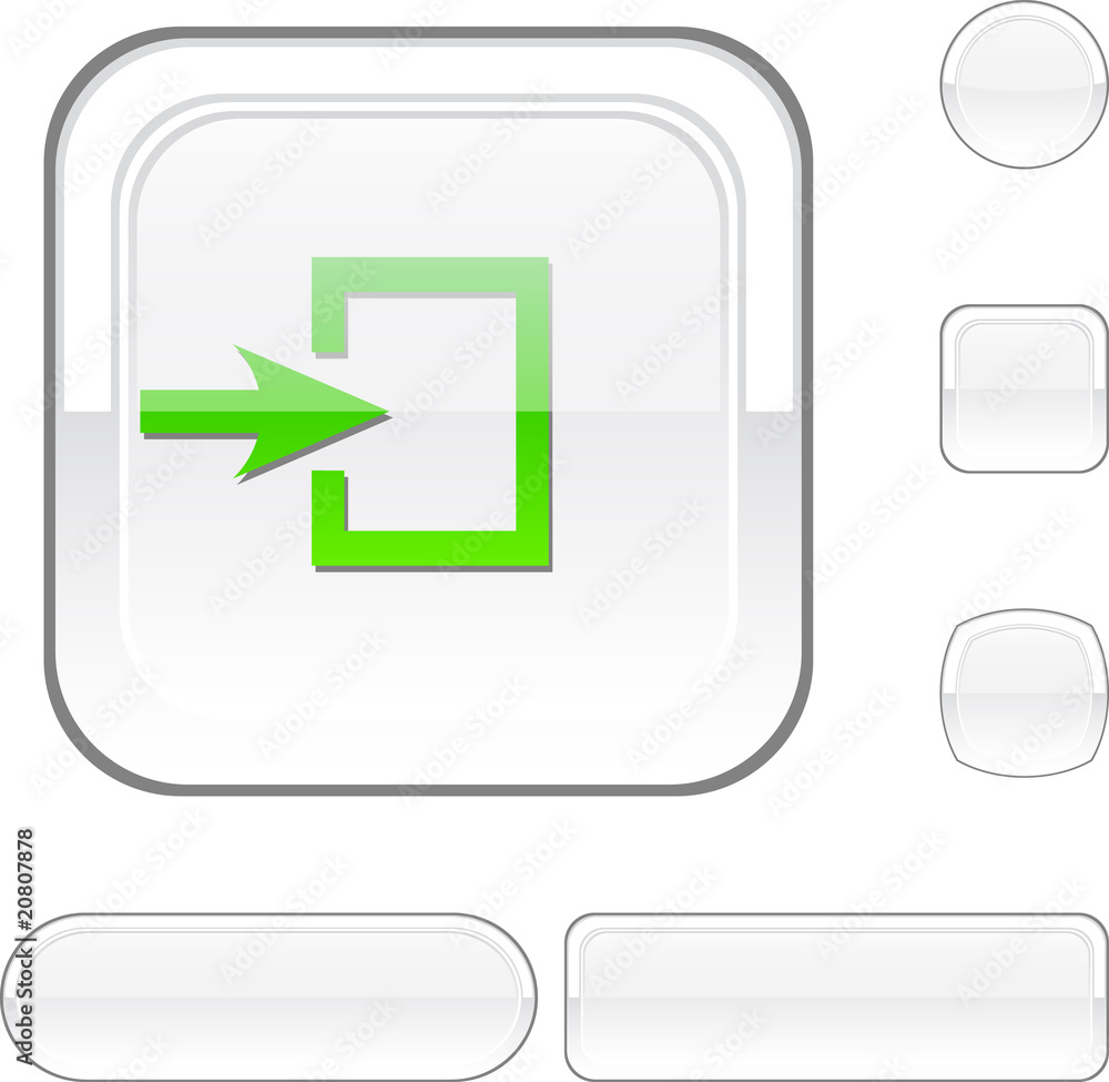 Entrance white button. Entrance white button.