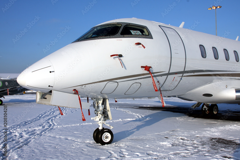 Naklejka premium Aircraft in Snow