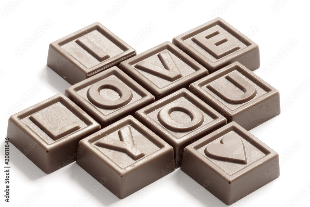 I love You made of little chocolates I love You made of little chocolates