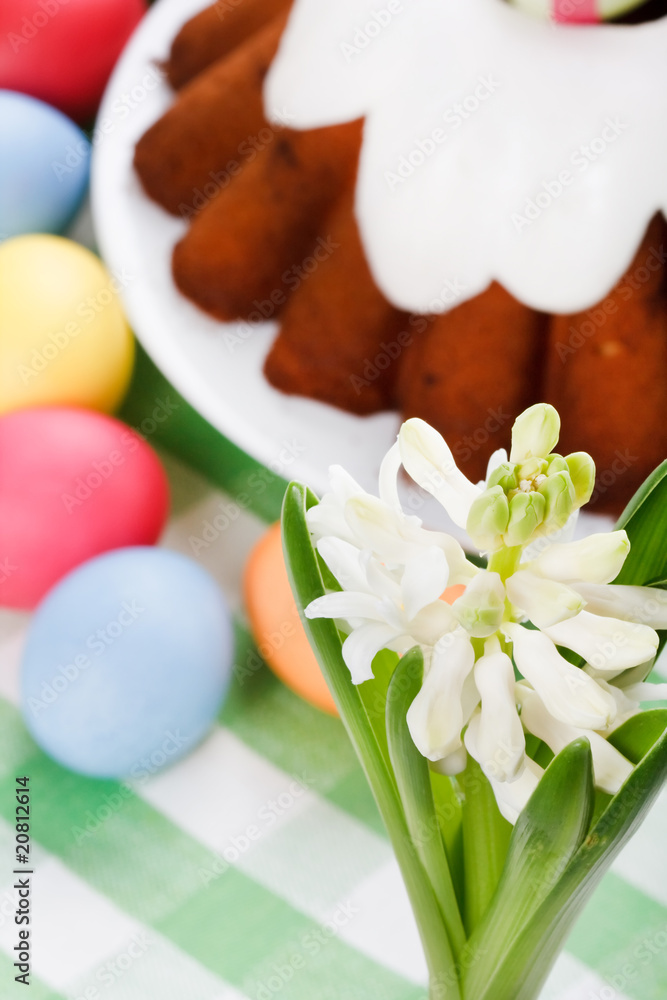 Easter cake with eggs. Easter cake with eggs.