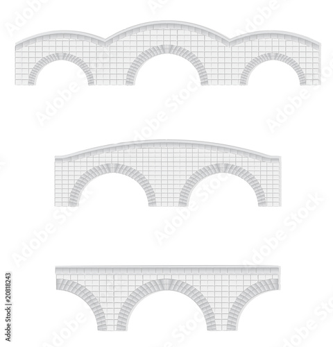 stone bridges vector illustration