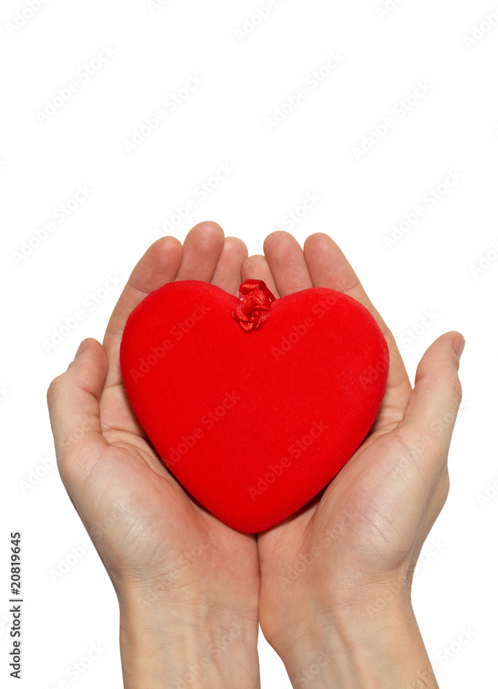 Big valentine heart in a hands. Big valentine heart in a hands.