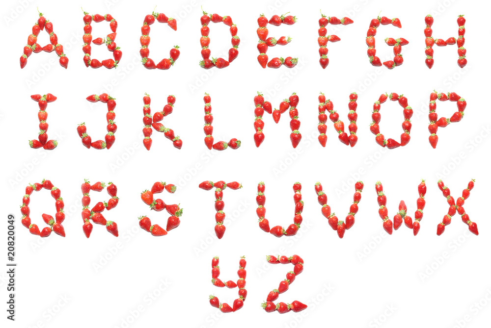 Strawberry health alphabet Strawberry health alphabet