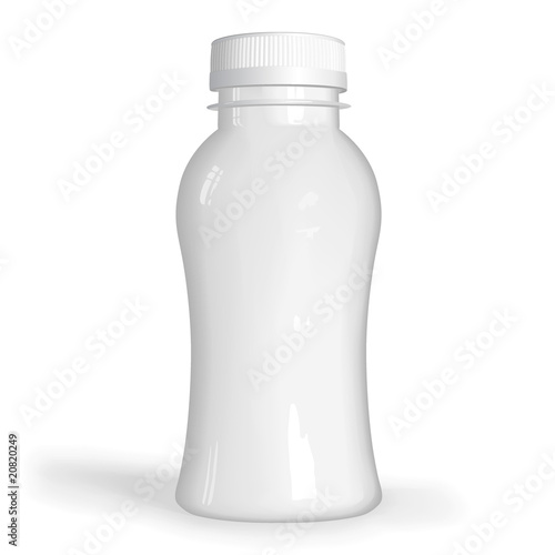 VECTOR clean blank white plastic bottle