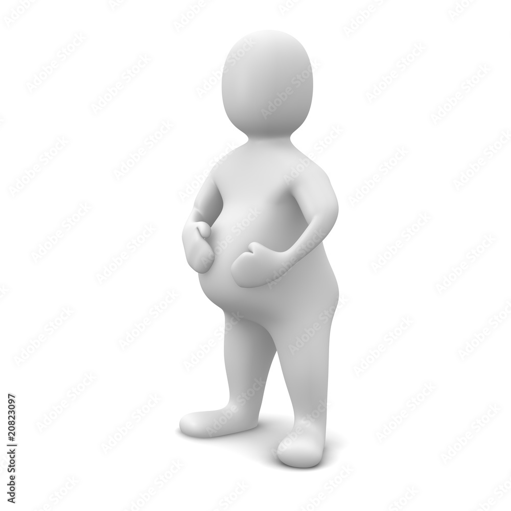 Fat man isolated on white. 3d rendered illustration. Fat man isolated on white. 3d rendered illustration.