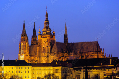 Prag Dom Nacht - Prague cathedral night 01
