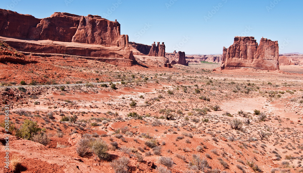 Fototapeta premium scenic sandstone evening capture at arches national park