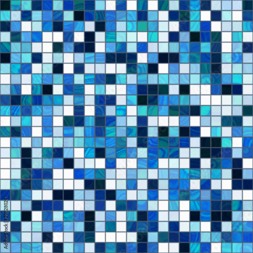 Seamless shiny tiles background in shades of blue