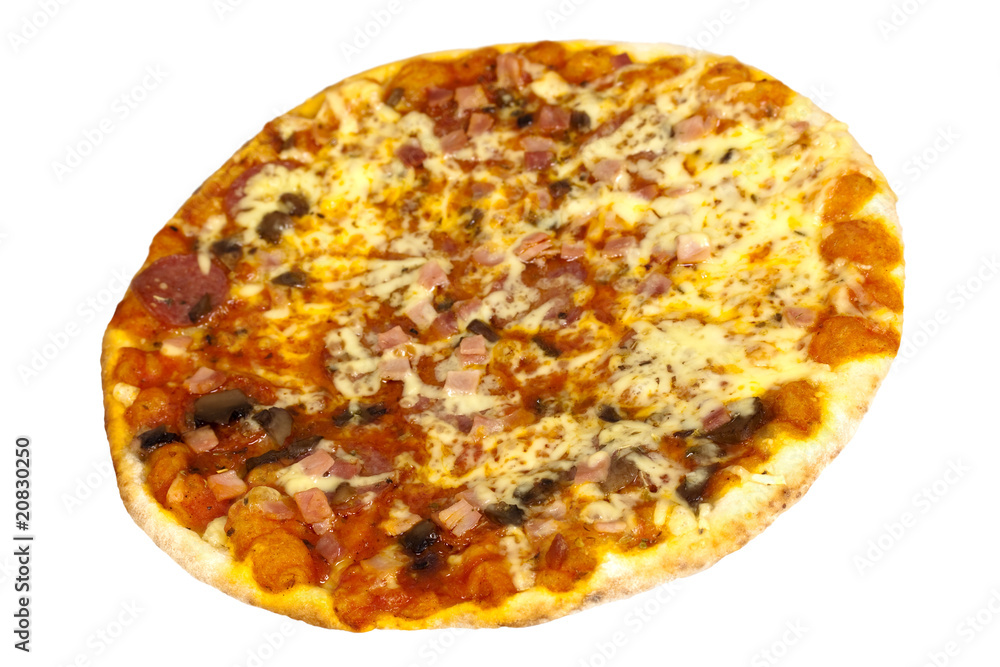 Pizza Salami , freigestellt Pizza Salami , freigestellt