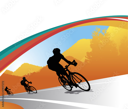 Sport bicycle vector racer