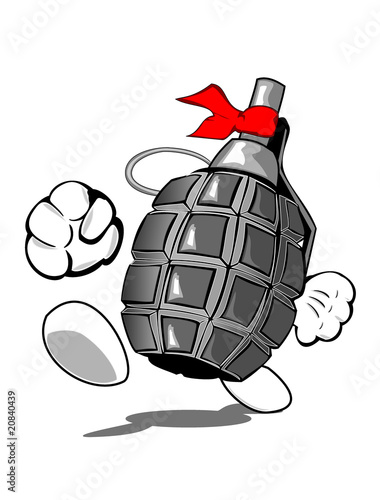 funny brave grenade vector