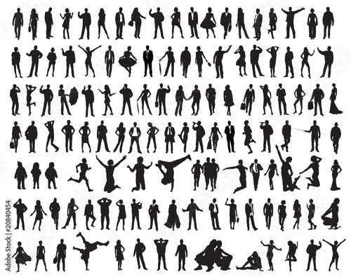 Silhouettes of the people