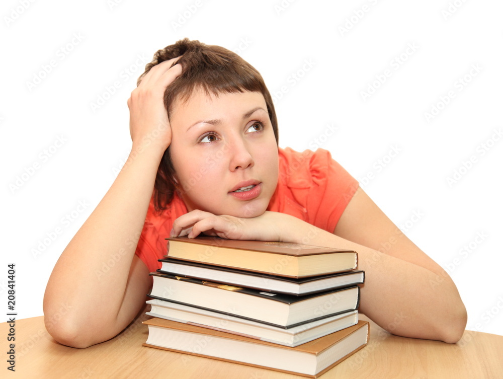 Young woman with books Young woman with books
