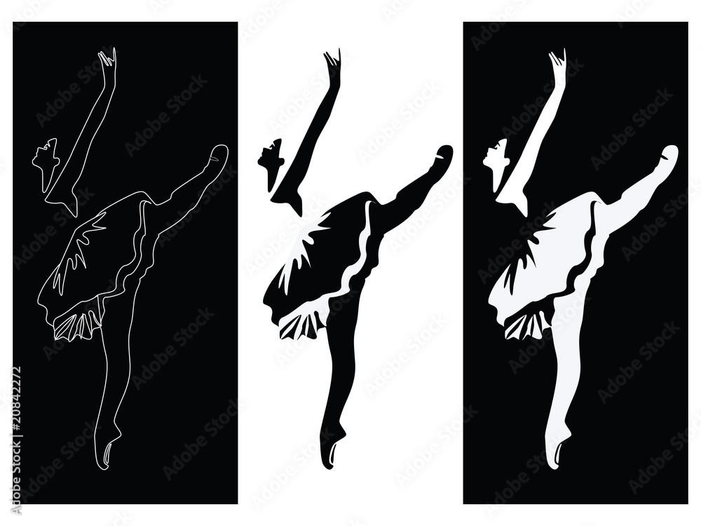 Ballet dancer banners vector Ballet dancer banners vector