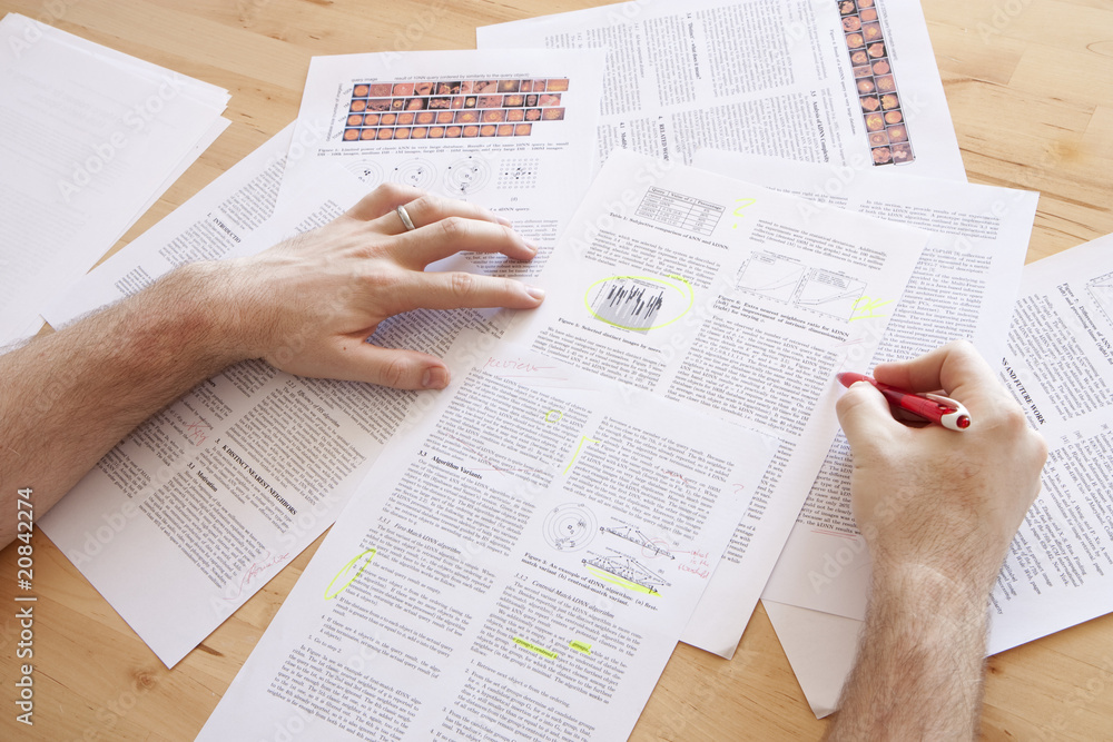 Fototapeta premium Scientific reviewing