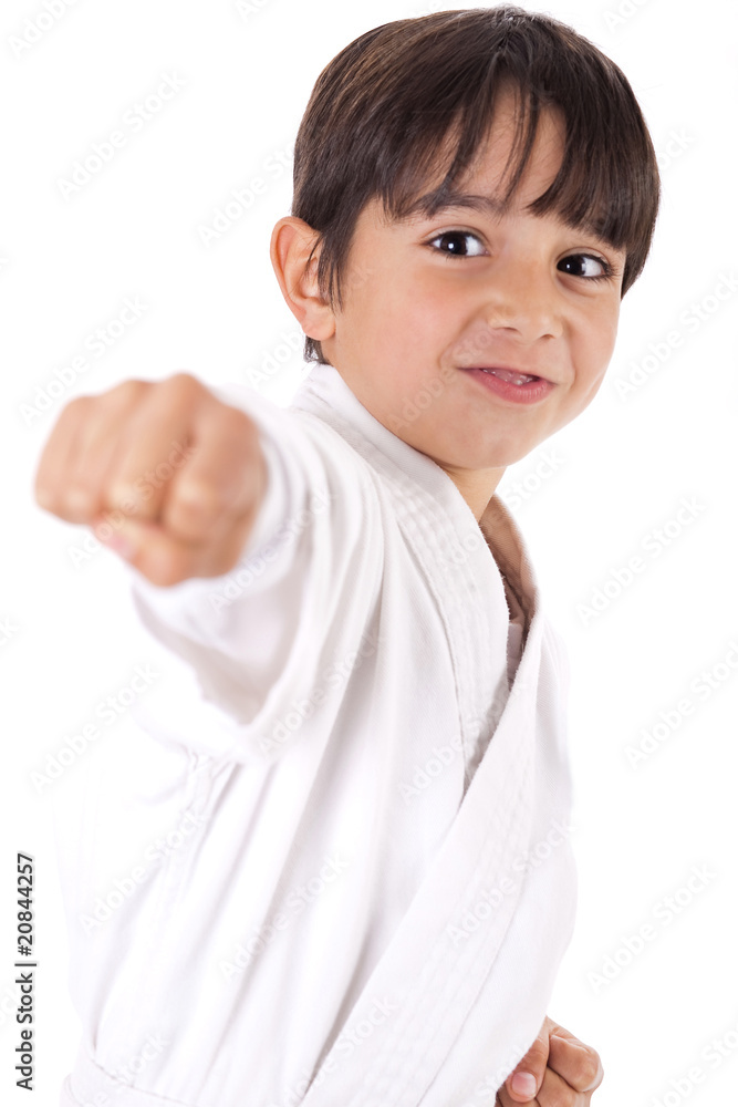 Karate boys giving punch Karate boys giving punch