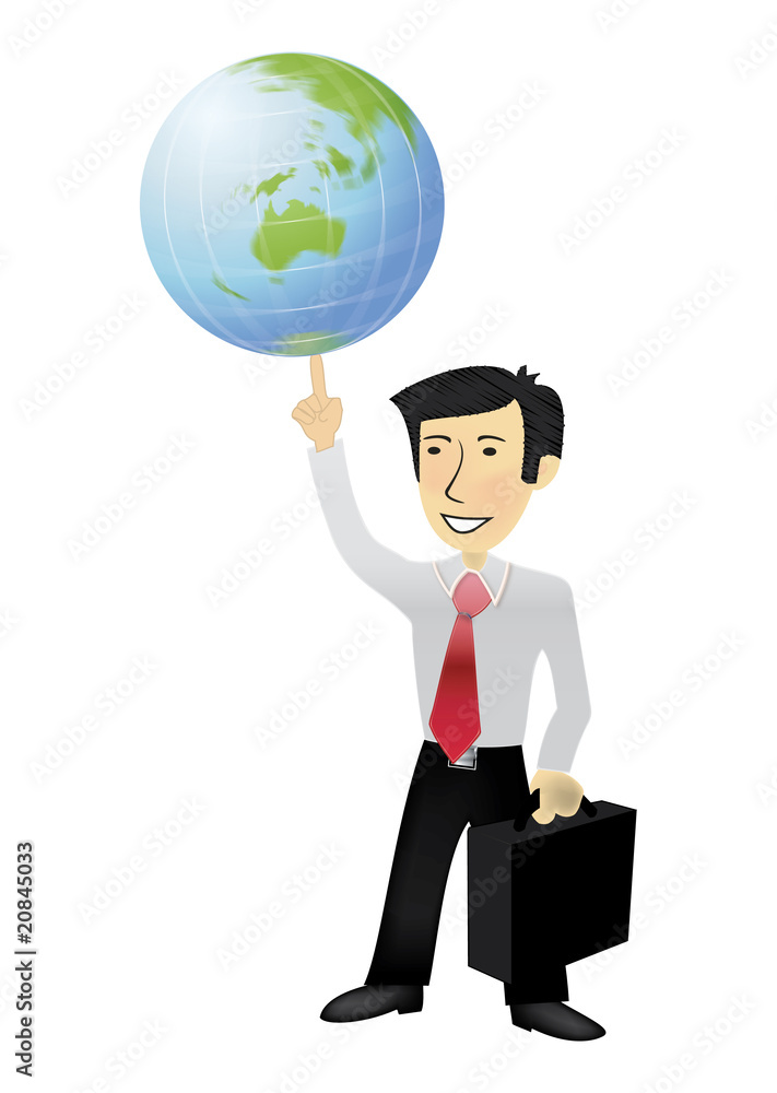 businessman with globe businessman with globe