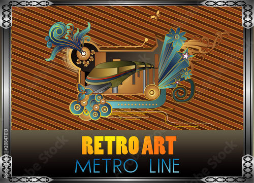 metro retro en vector