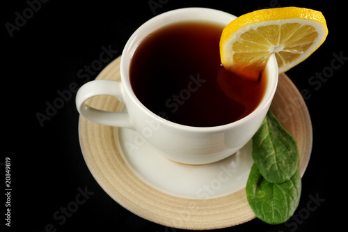 cup of tea with lemon