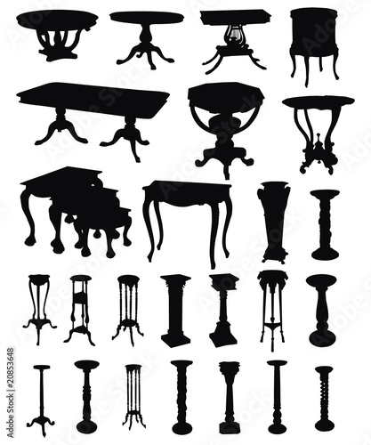 Antique Tables Silhouettes photo