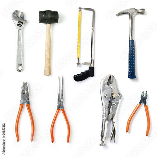 Construction Tools Isolated on White