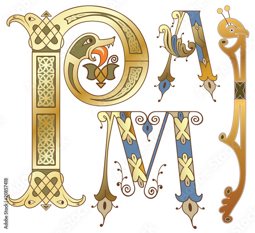 capitals and initials of the ancient manuscripts