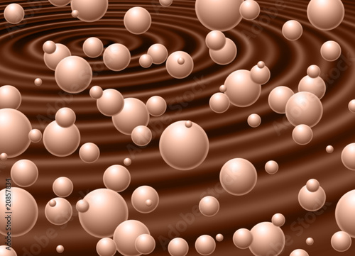 chocolate background with bubbles