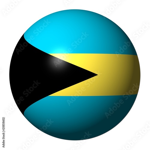 Free Download Bahamas flag sphere isolated on white illustration - GFXLoad