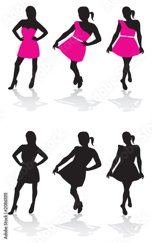 silhouettes of women