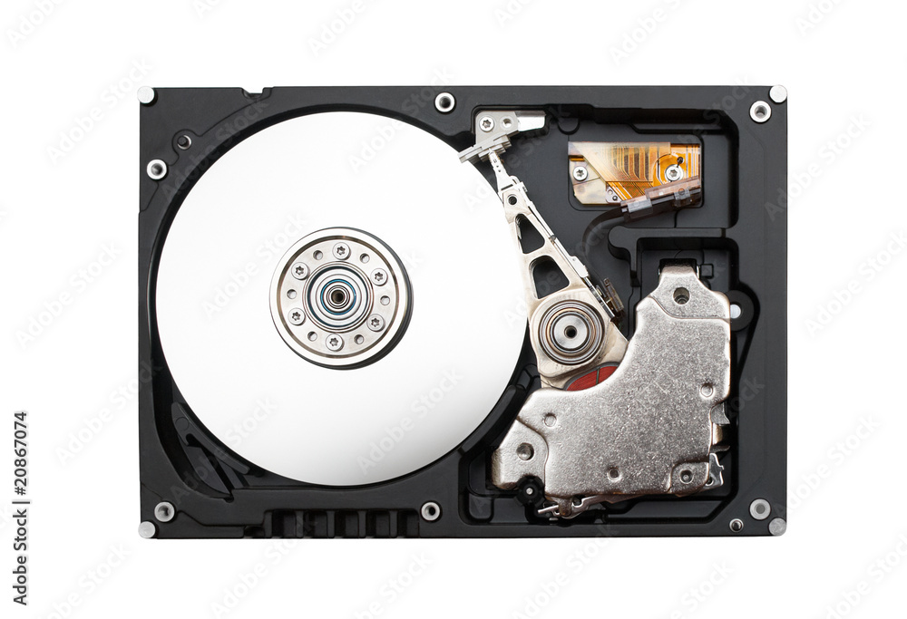 hard disk drive isolated on the white background hard disk drive isolated on the white background