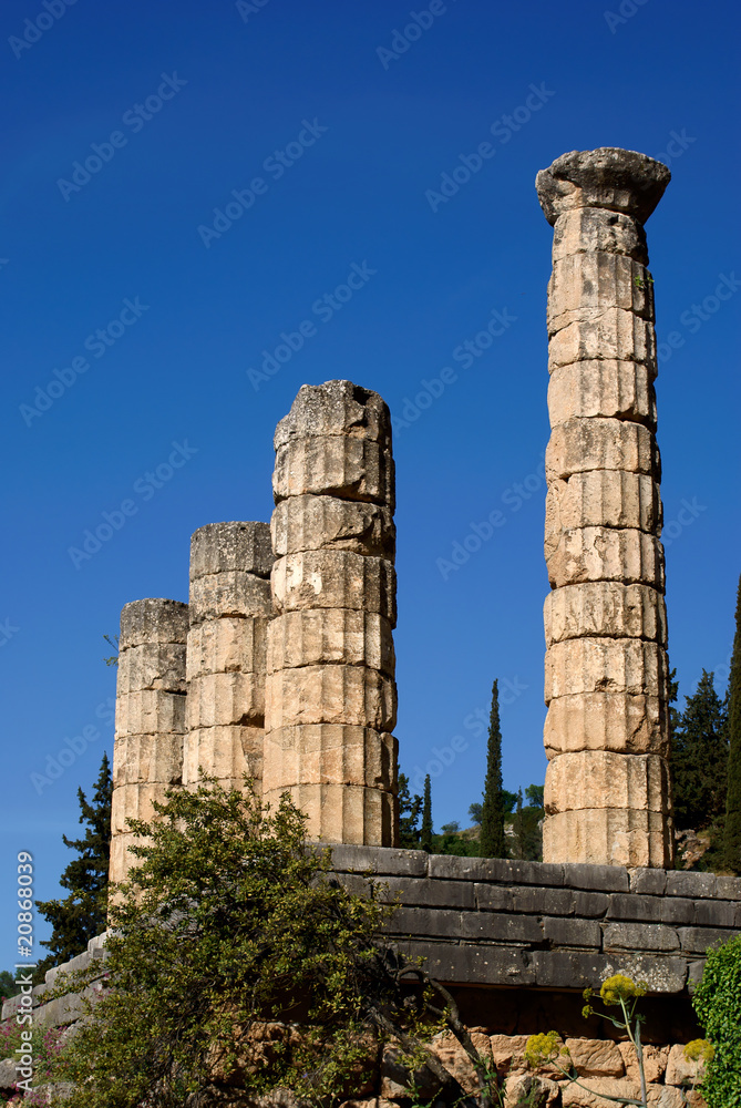 Ancient temple colums