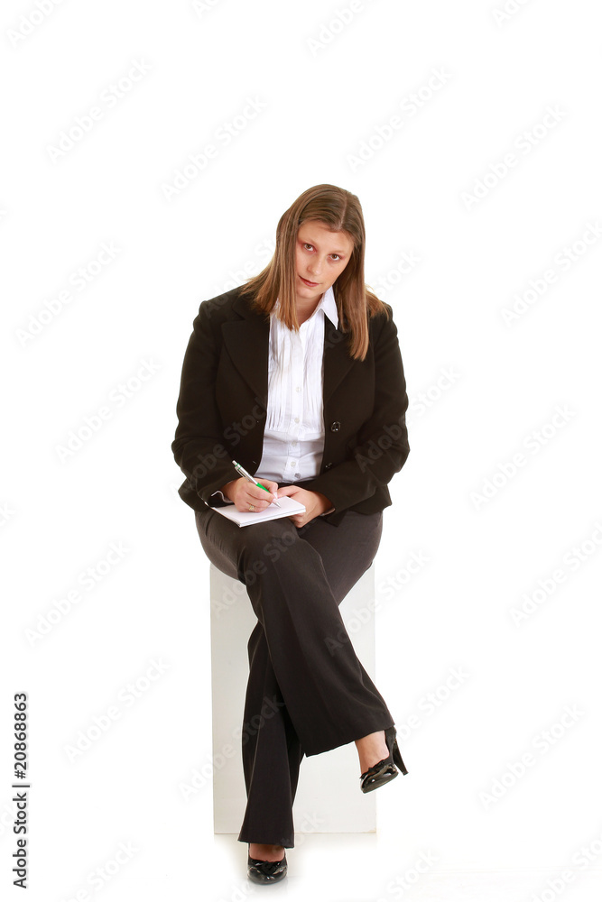 ragazza con block notes