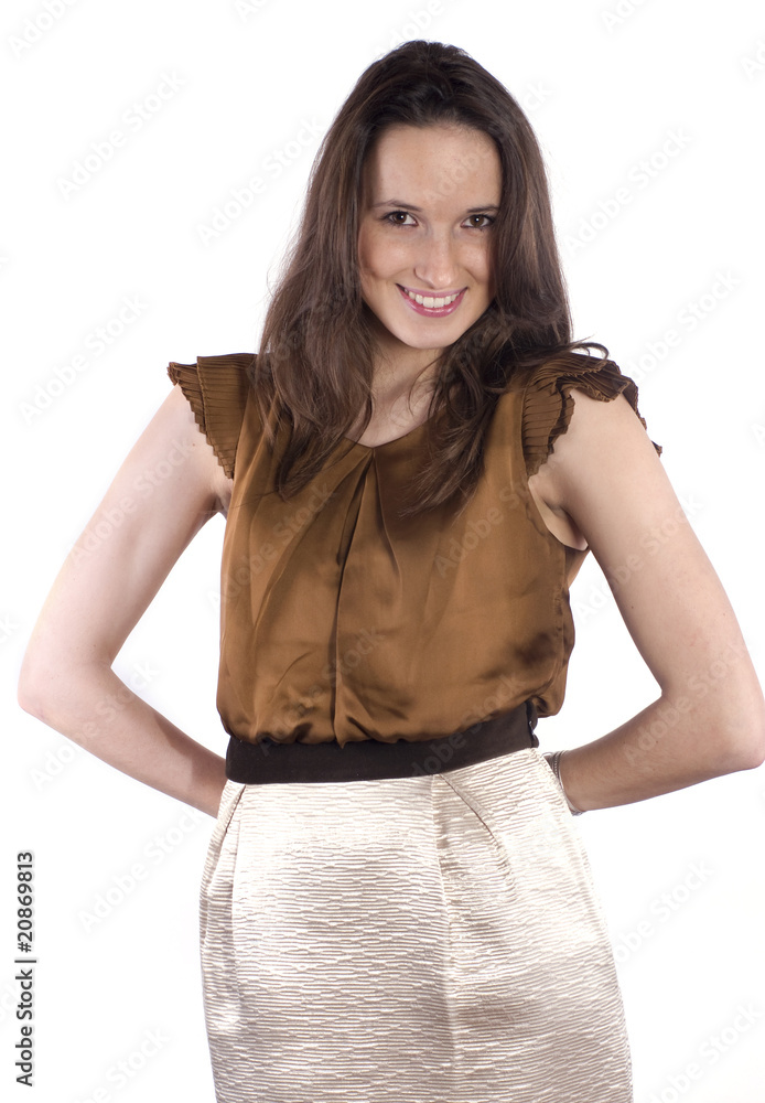 expression - femme brune souriante expression - femme brune souriante