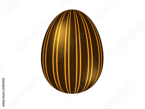 Easter egg painted in a strip