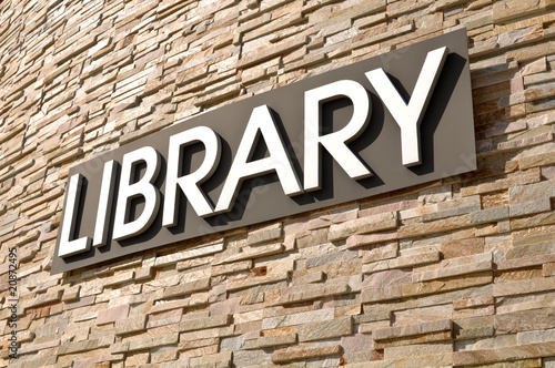 Library Sign photo