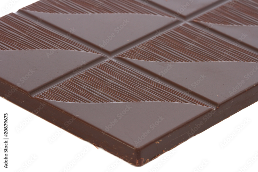 Close up of dark chocolate piece Close up of dark chocolate piece