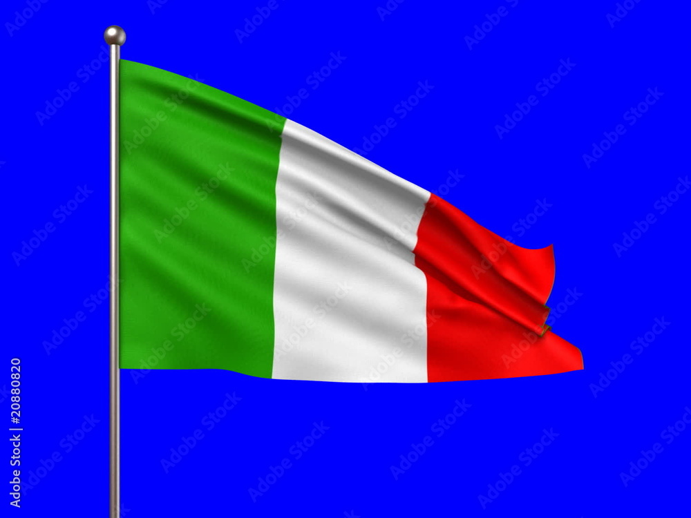 animated flag of Italy, seamless loop animated flag of Italy, seamless loop