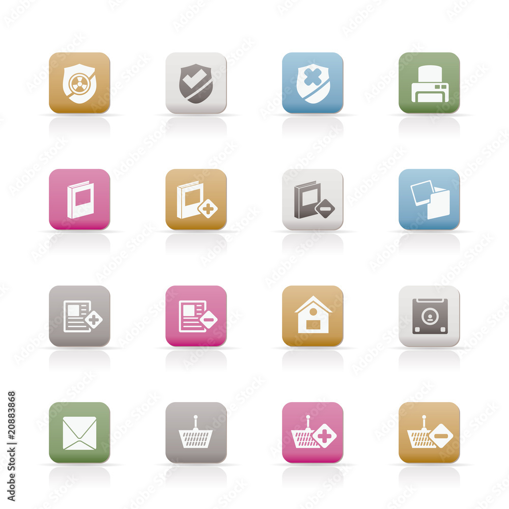 Internet and Website buttons and icons - Vector icon set Internet and Website buttons and icons - Vector icon set